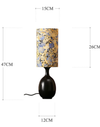 Celadon Blossom Ceramic Table Lamp