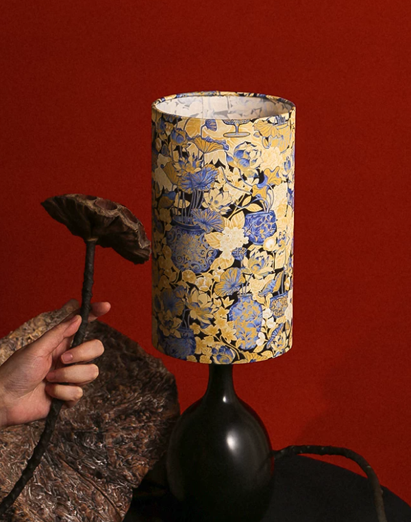 Celadon Blossom Ceramic Table Lamp